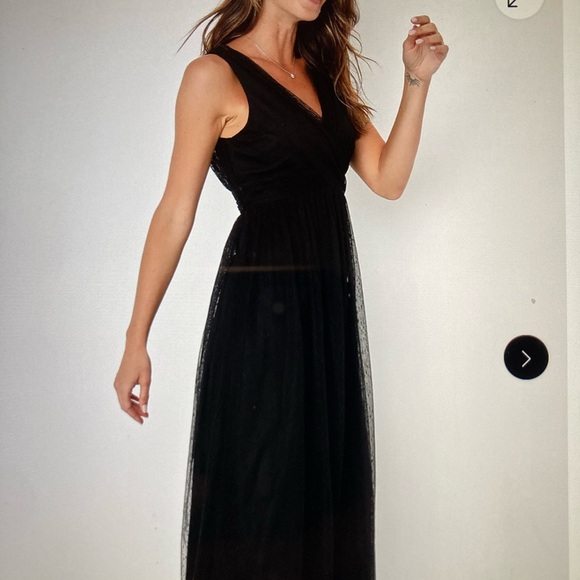 Lulus Mesmerized By You Dotted Tulle Midi Dress - Picture 3 of 4